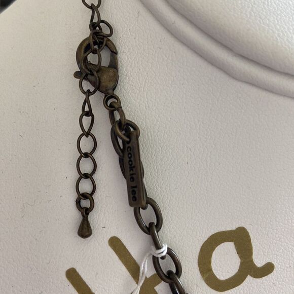 Cookie Lee Necklace Vintage Boho design NWT green - Picture 5 of 6